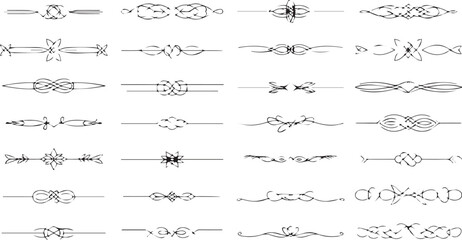 Vintage Decorative Dividers and Ornamental Calligraphy Line Flourish Collection