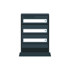 Server Rack Flat Illustration for Data, Tech, and Storage