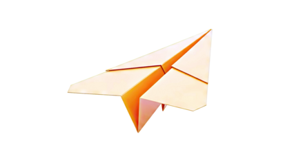 Orange Paper Airplane