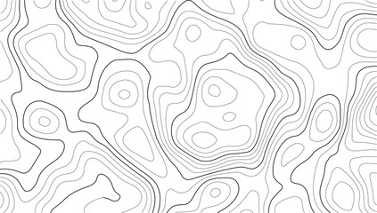 Topographic map patterns. topography line map.. Geographic abstract grid.  Abstract vector illustration. Seamless Black Contour Map Vector with Smooth Elevation Lines, Nature Poster Background.