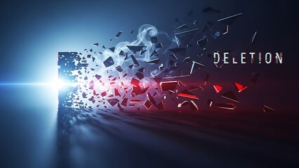Data Loss Digital Destruction Concept.