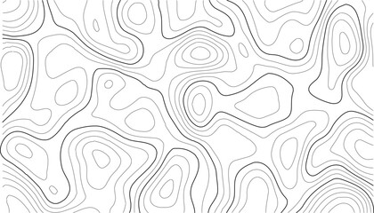 Obraz premium Topographic map patterns. topography line map.. Geographic abstract grid. Abstract vector illustration. Seamless Black Contour Map Vector with Smooth Elevation Lines, Nature Poster Background.