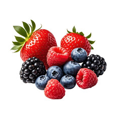  Fresh Berries Selection for Healthy Nutrition Concept, Generative AI