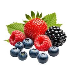  Fresh Berries Selection for Healthy Nutrition Concept, Generative AI