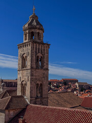 Fototapeta premium Torre de iglesia en la ciudad de Dubrovnik Croacia 