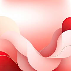 Fluid abstract design blending soft crimson and gentle rose-pink waves with elegant golden outlines, creating a smooth, dynamic, and visually harmonious backdrop for various creative projects