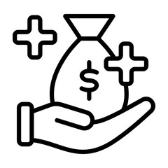 Bonus Icon - Black Outline