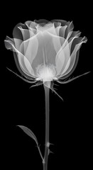 X-ray Rose - A Delicate Dance of Light and Shadow.