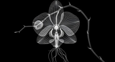 X-Ray Vision - A Detailed Look at an Orchid Flower.