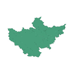 Abstract Teal Map on White Background, Clean Design