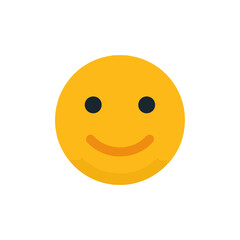 Fototapeta premium Happy Emoji Face Smiling Yellow Circle on White
