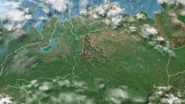 Satellite Imagery of Russias Vast Landscapes and Natural Beauty.