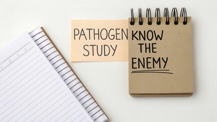 Study of Pathogens with Notepad and Blank Paper for Research and Educational Purposes on Infectious Diseases
