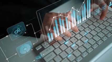 Data flow from database and cloud to processing and analytics dashboards, representing data analysis, automation, insight generation, and digital intelligence Marrow - Powered by Adobe