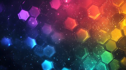 abstract colorful haxagon background