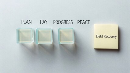 Conceptual Framework of Debt Recovery with Clear Steps Highlighted for Financial Success and Budget Management