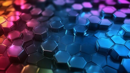 Colorful Abstract Geometric Cube Background - A Multicolored 3D Rendered Pattern for Creative Design.