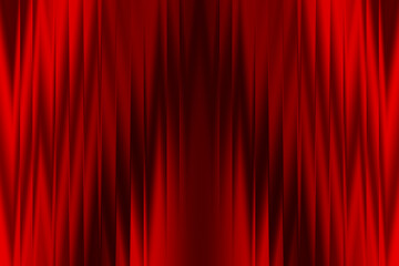 Vibrant red velvet curtain with soft lighting, creating an elegant theatrical backdrop. illustration