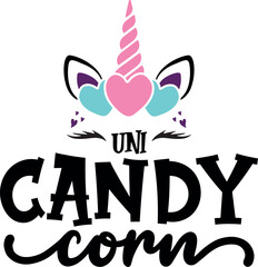 Colorful Unicorn Candy Corn Logo Design © NDK ZONE