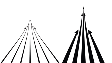 Abstract Arrows Converging Design