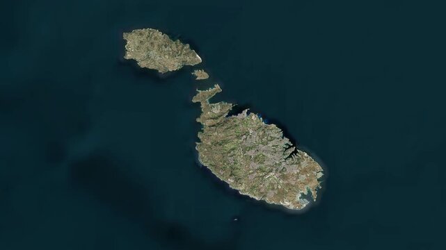 Malta Map Animation Zoon In