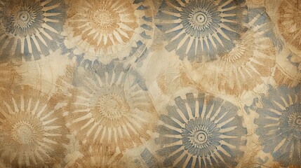 Vintage Floral Pattern Beige, Brown, and Blue Texture