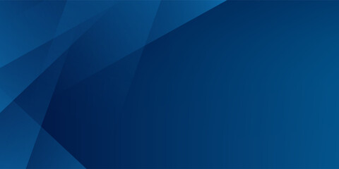 Obraz premium Abstract modern blue horizontal banner background with geometric diagonal overlay layer and glowing lines.