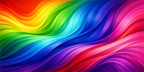 Abstract colorful rainbow wave pattern with bright light lines, illustration, and vibrant gradient spectrum design