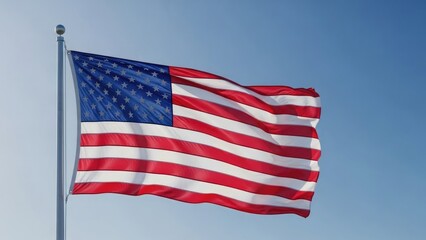 Fototapeta premium Celebrating national freedom day under the american flag on february 1st every year