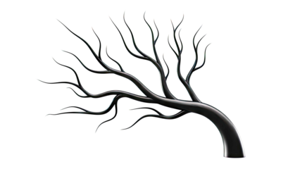 Stylized Black Tree Branches