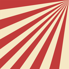 Vintage retro sunburst background with red and cream radial rays. Classic abstract poster style design for banners, wallpapers, posters, branding, and graphic templates.