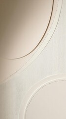 Minimalist Creamy Composition with Circular Cut-Outs and Texture