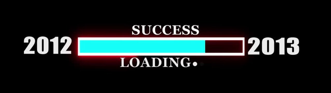 Year changing Progress Concept. Loading bar from 2012 to 201e New year transfer animation on Background new year Celebration concept with Confetti.....