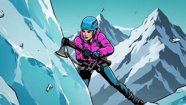 Ice Climbing Adventure - A Womans Ascent in the Mountains.