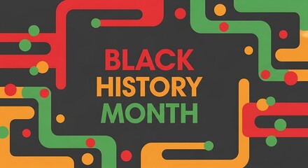 Black History Month celebration graphic design