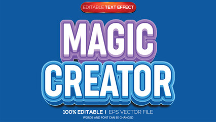3d text effect magic creator theme