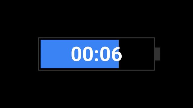 Battery Level Decreasing Countdown Timer.