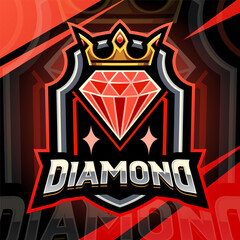 Diamond esport mascot logo design