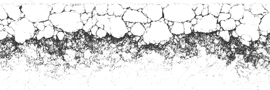 Cracked asphalt texture background with irregular polygonal shapes and distressed surface creating a rough urban or road for