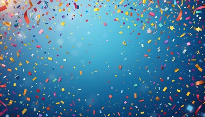 Colorful Party Confetti Concept Design Template for Holiday Celebrations, Happy Day Background, Festive Vector Illustration