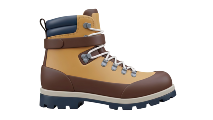 Tan and Brown Hiking Boot