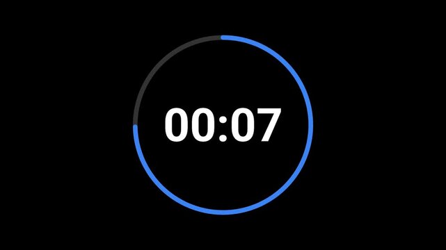 Countdown Timer with Blue Circle Progress.