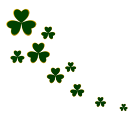 Clovers background on St. Patrick's Day
