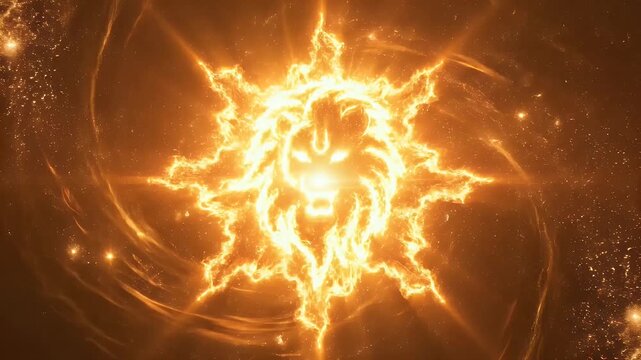 Narasimha Jayanti abstract divine force patterns with rich amber sacred atmosphere