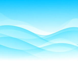 Obraz premium Abstract Blue Wave Gradient Background - Serene and Calming Digital Art for Design.