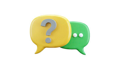 Speech Bubbles with Question Mark and Ellipsis