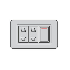 illustration power switch and socket