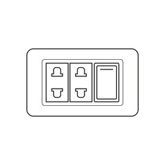 illustration power switch and socket
