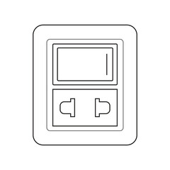 illustration power switch and socket	