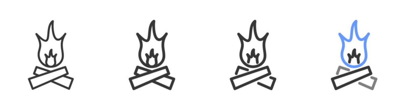 The Ultimate combustion Styles with Variations Line of icon set vector illustration